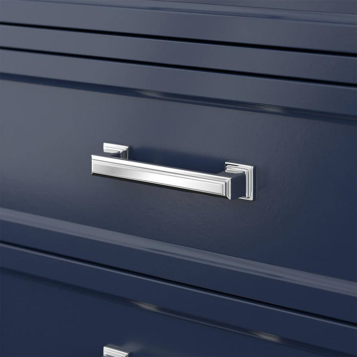 Affinity 61" Double Sink Vanity with White & Gray Carrara Marble Top - Design Element Bath Kitchen - Bathroom Vanity - White