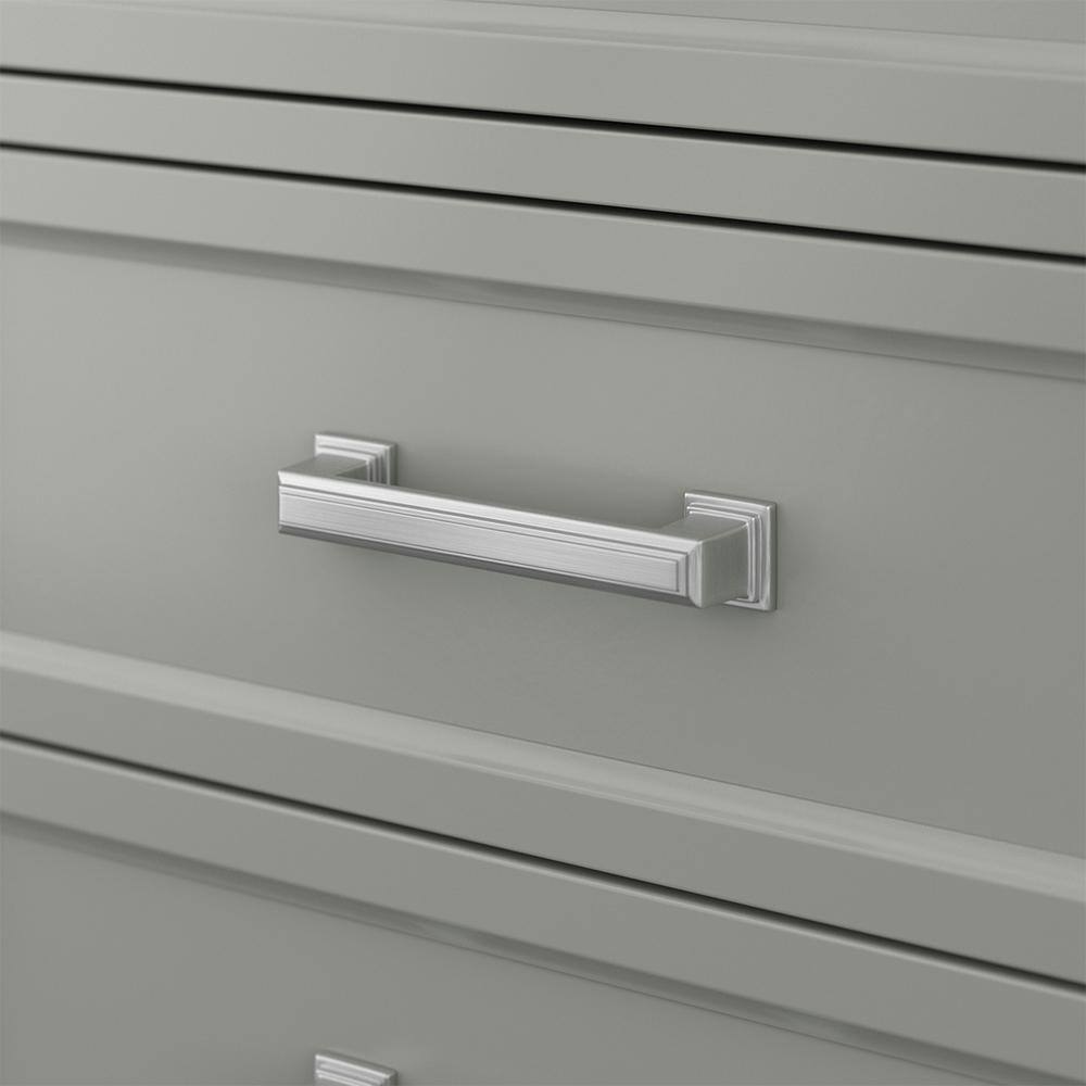 Affinity 61" Double Sink Vanity with White & Gray Carrara Marble Top - Design Element Bath Kitchen - Bathroom Vanity - White