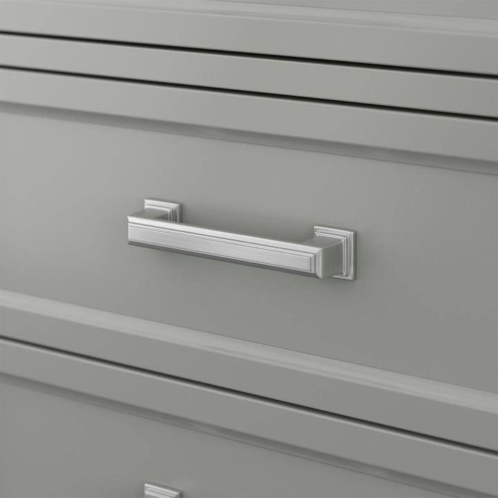 Affinity 61" Double Sink Vanity with White & Gray Carrara Marble Top - Design Element Bath Kitchen - Bathroom Vanity - White