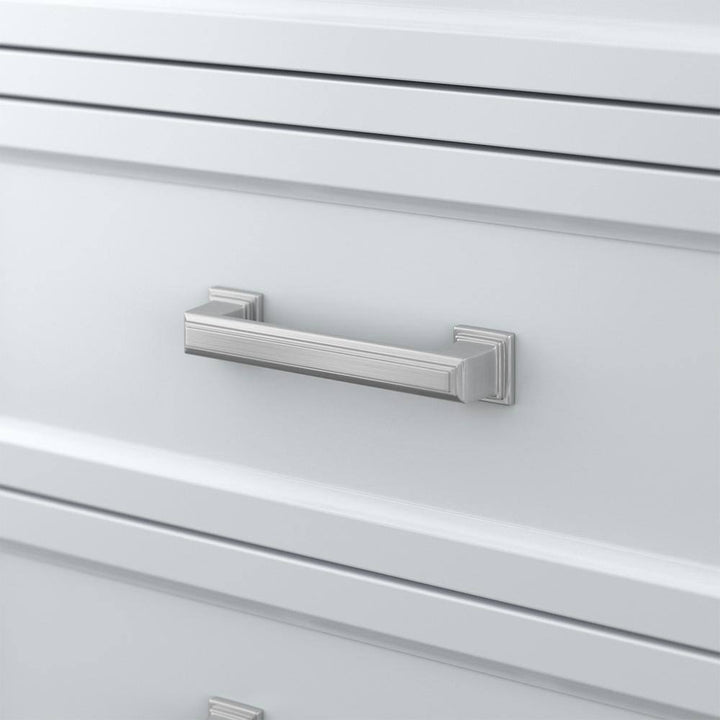 Affinity 61" Double Sink Vanity with White & Gray Carrara Marble Top - Design Element Bath Kitchen - Bathroom Vanity - White