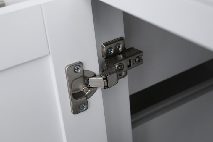 London 60.5" Double Sink Vanity Cabinet Only in White - Design Element Bath Kitchen - Bathroom Vanity -