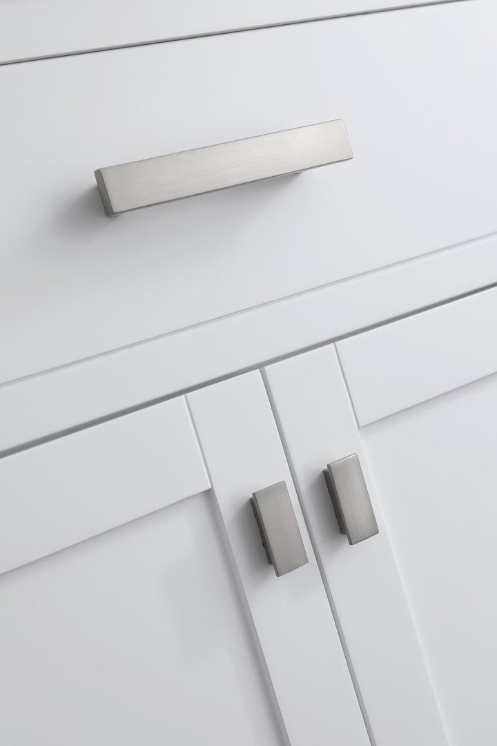 London 60.5" Double Sink Vanity Cabinet Only in White - Design Element Bath Kitchen - Bathroom Vanity -