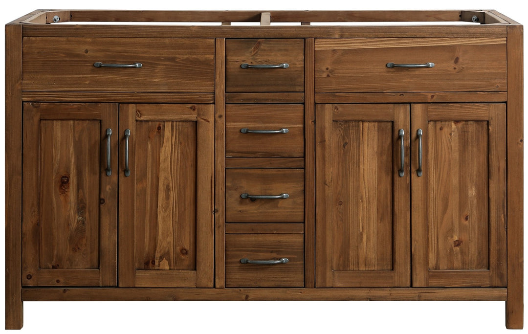 Bryson 60" Vanity Base Only in Walnut - Design Element Bath Kitchen - Bathroom Vanity -
