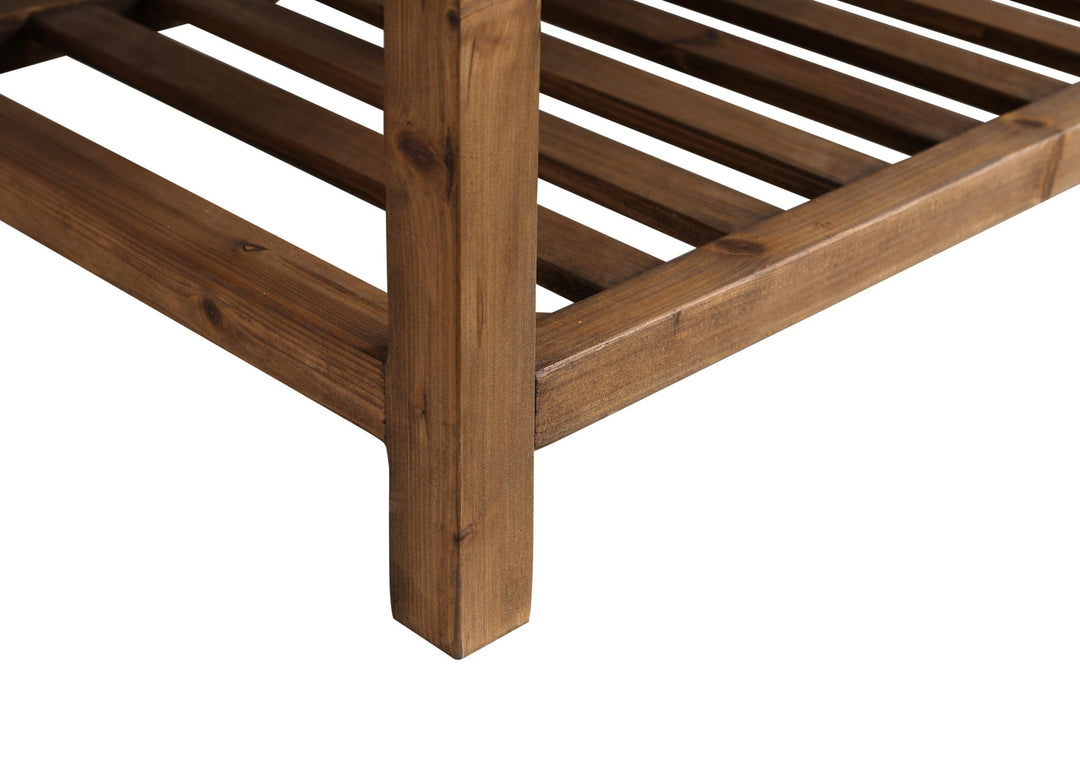 Austin 60" Vanity Base Built With Reclaimed Wood in Walnut Finish - Design Element Bath Kitchen - Bathroom Vanity -