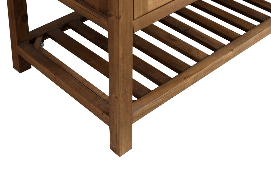 Austin 72" Vanity Base Built With Reclaimed Wood in Walnut Finish - Design Element Bath Kitchen - Bathroom Vanity -