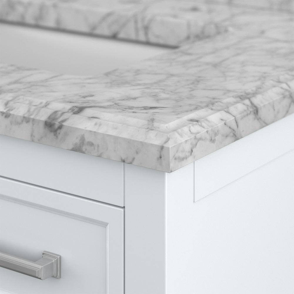 Affinity 31" Single Sink Vanity with White & Gray Carrara Marble Top