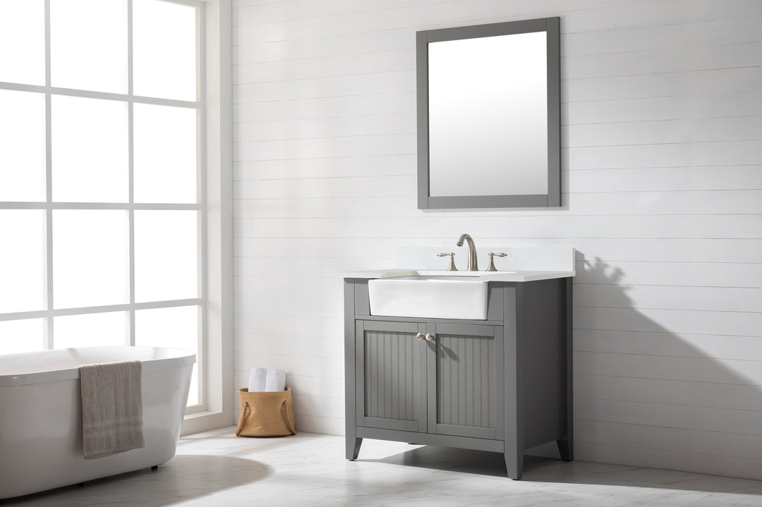 Burbank 36" Single Sink Vanity with Quartz Top