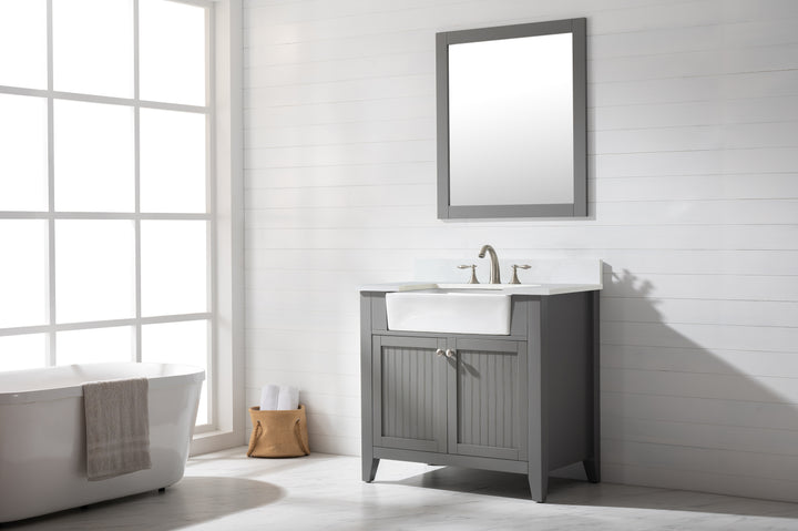 Burbank 36" Single Sink Vanity with Quartz Top