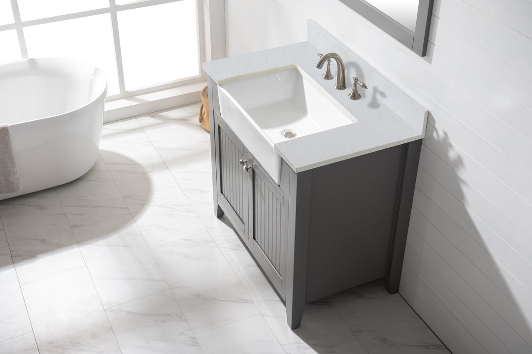 Burbank 36" Single Sink Vanity with Quartz Top