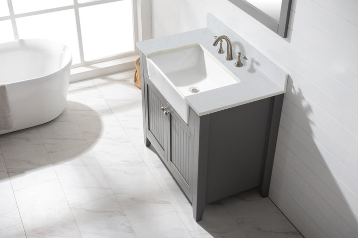 Burbank 36" Single Sink Vanity with Quartz Top