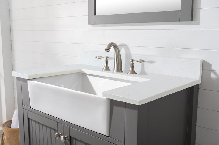 Burbank 36" Single Sink Vanity with Quartz Top