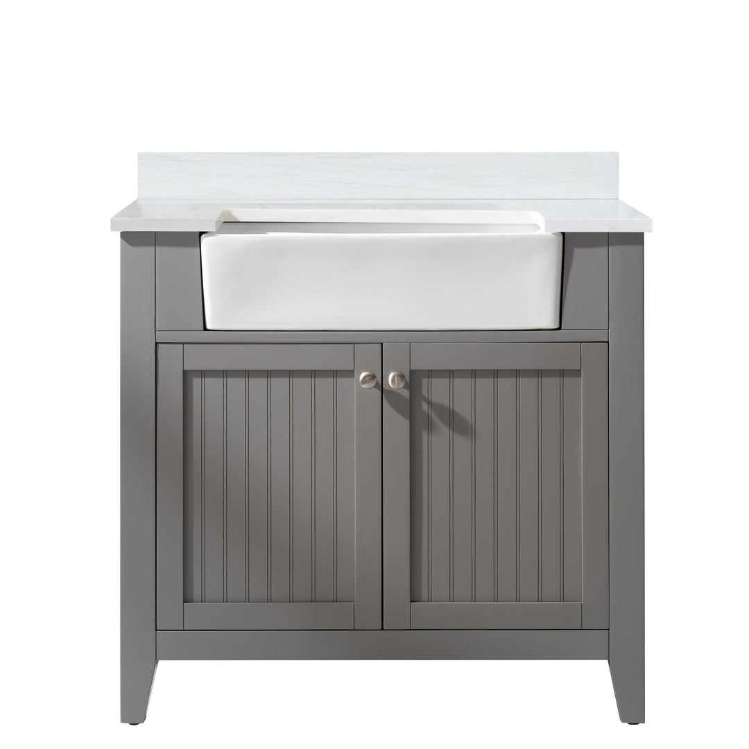 Burbank 36" Single Sink Vanity with Quartz Top