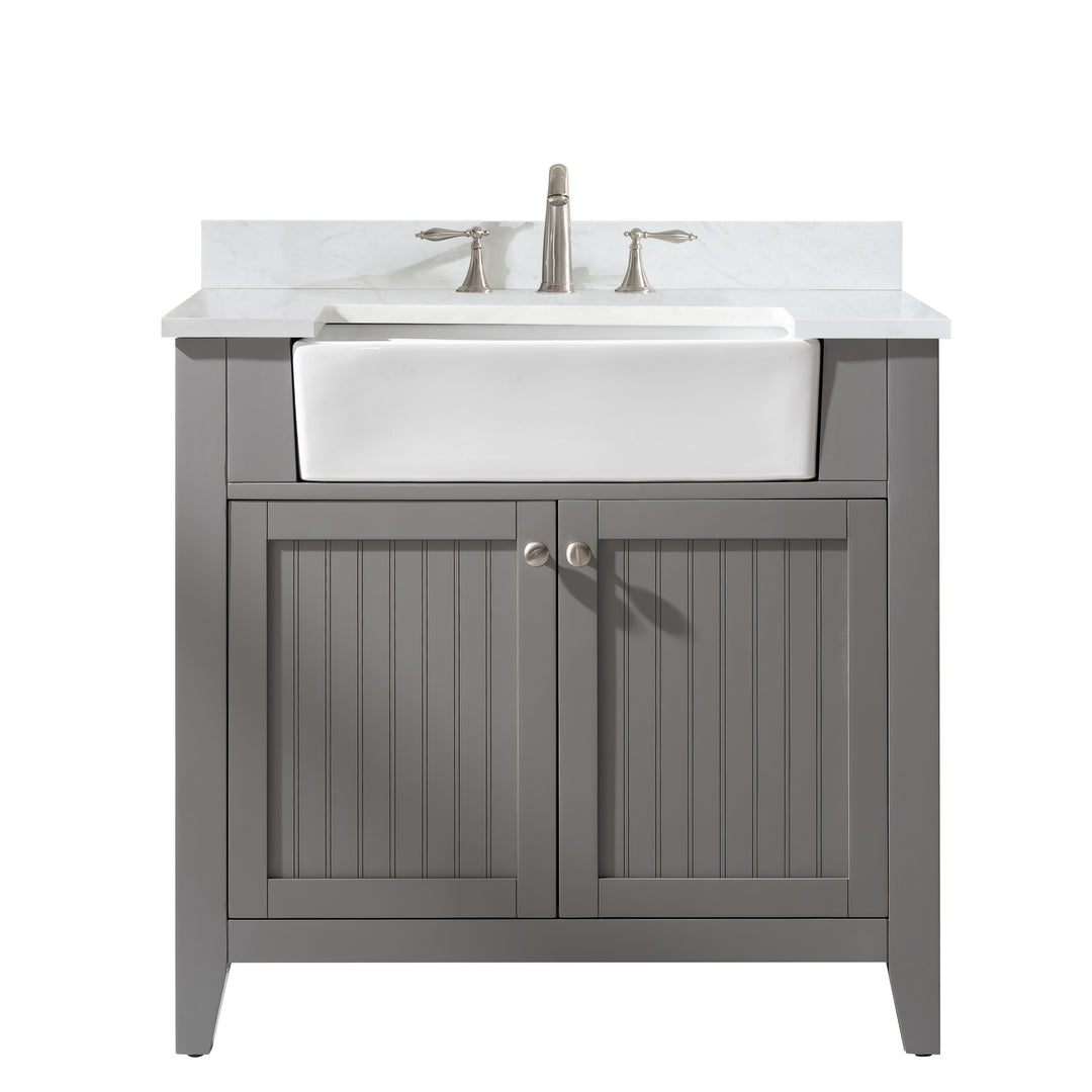 Burbank 36" Single Sink Vanity with Quartz Top
