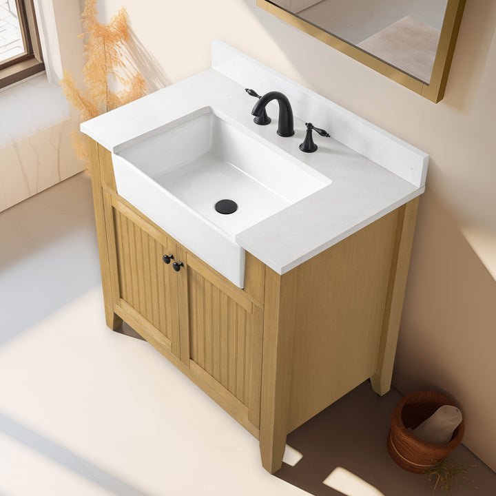 Burbank 36" Single Sink Vanity with Quartz Top