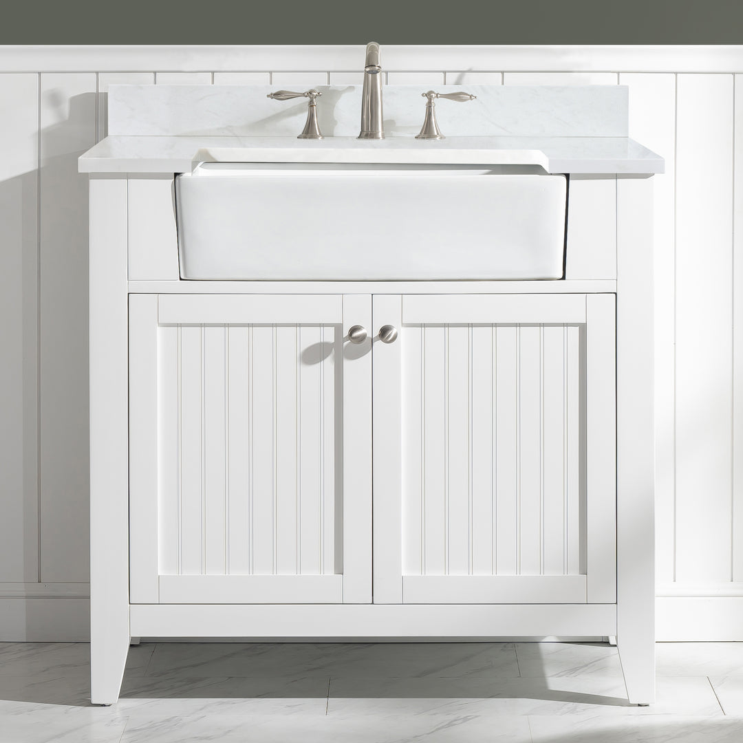 Burbank 36" Single Sink Vanity with Quartz Top
