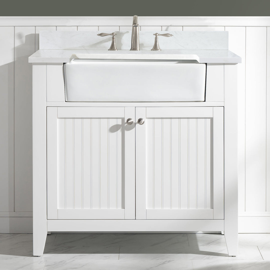 Burbank 36" Single Sink Vanity with Quartz Top