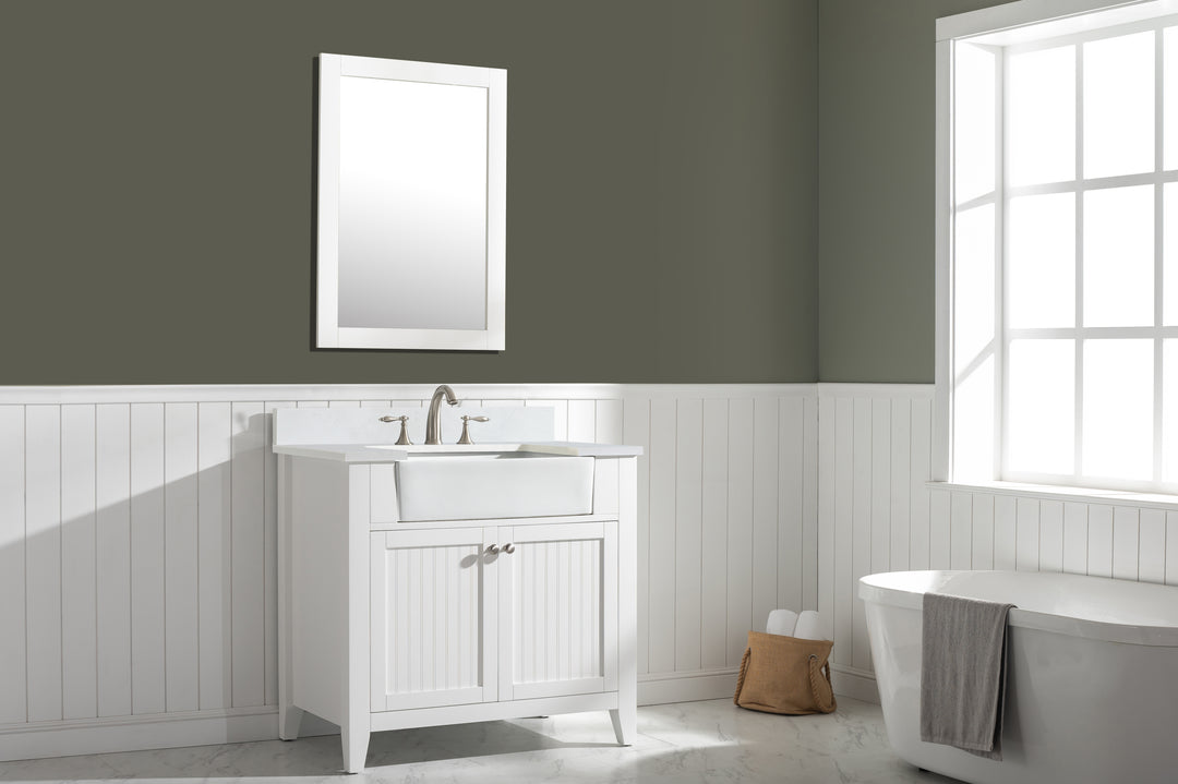 Burbank 36" Single Sink Vanity with Quartz Top