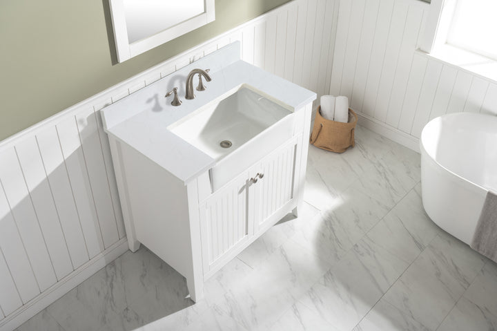 Burbank 36" Single Sink Vanity with Quartz Top