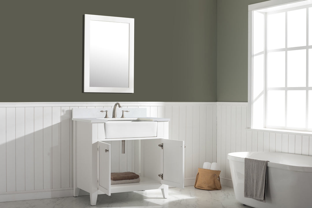 Burbank 36" Single Sink Vanity with Quartz Top