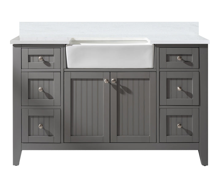 Burbank 54" Single Sink Vanity with Quartz Top