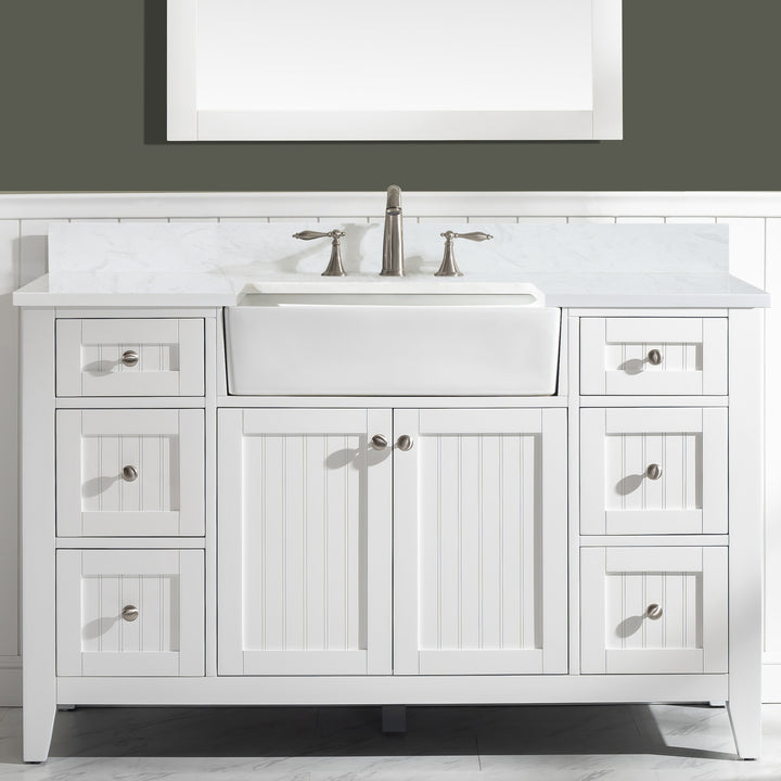 Burbank 54" Single Sink Vanity with Quartz Top