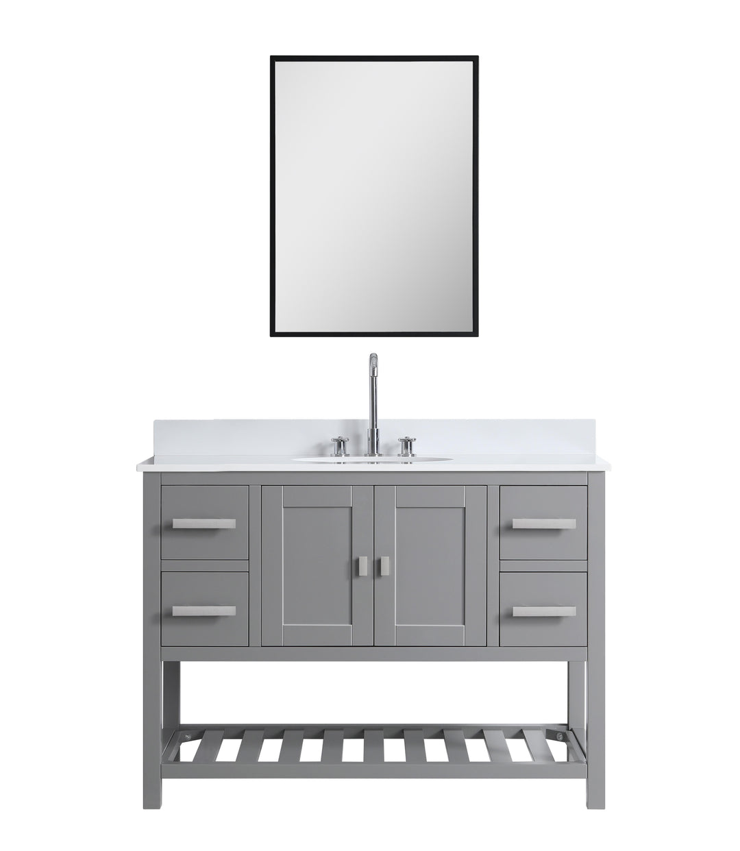 Monaco 48" Single Sink Bathroom Vanity Base Cabinet without Top