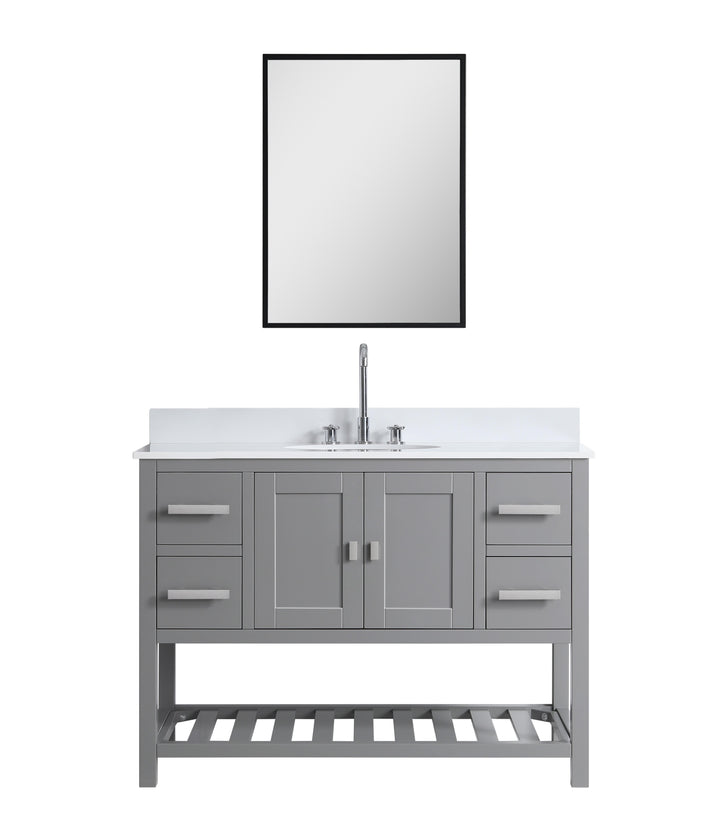 Monaco 48" Single Sink Bathroom Vanity Base Cabinet without Top