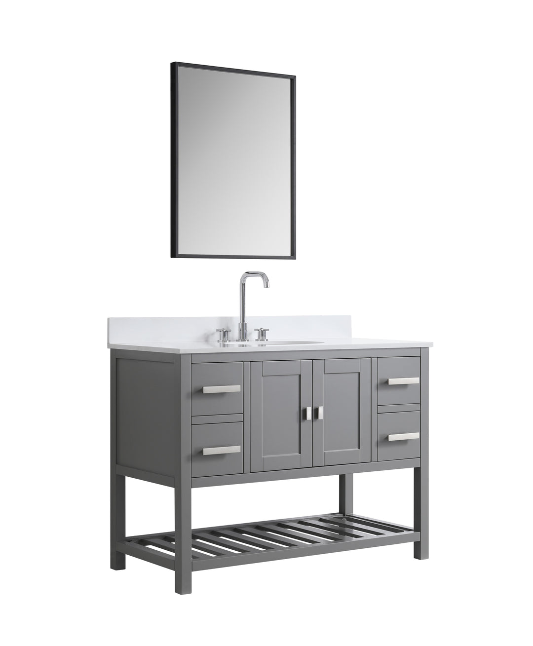 Monaco 48" Single Sink Bathroom Vanity Base Cabinet without Top