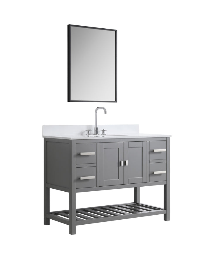 Monaco 48" Single Sink Bathroom Vanity Base Cabinet without Top