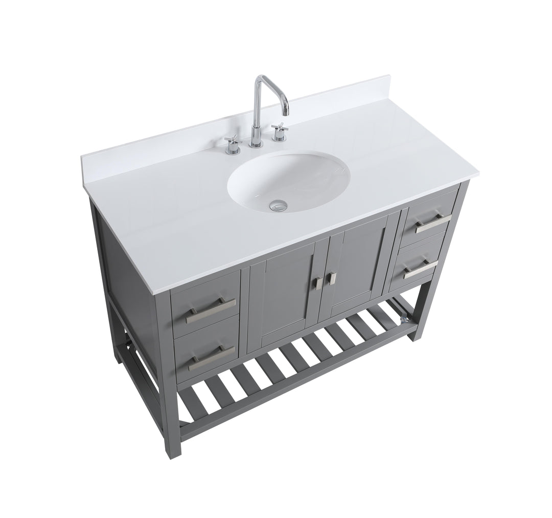 Monaco 48" Single Sink Bathroom Vanity Base Cabinet without Top