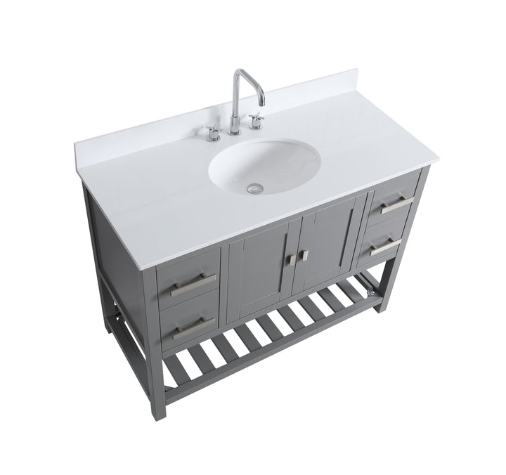 Monaco 48" Single Sink Bathroom Vanity Base Cabinet without Top