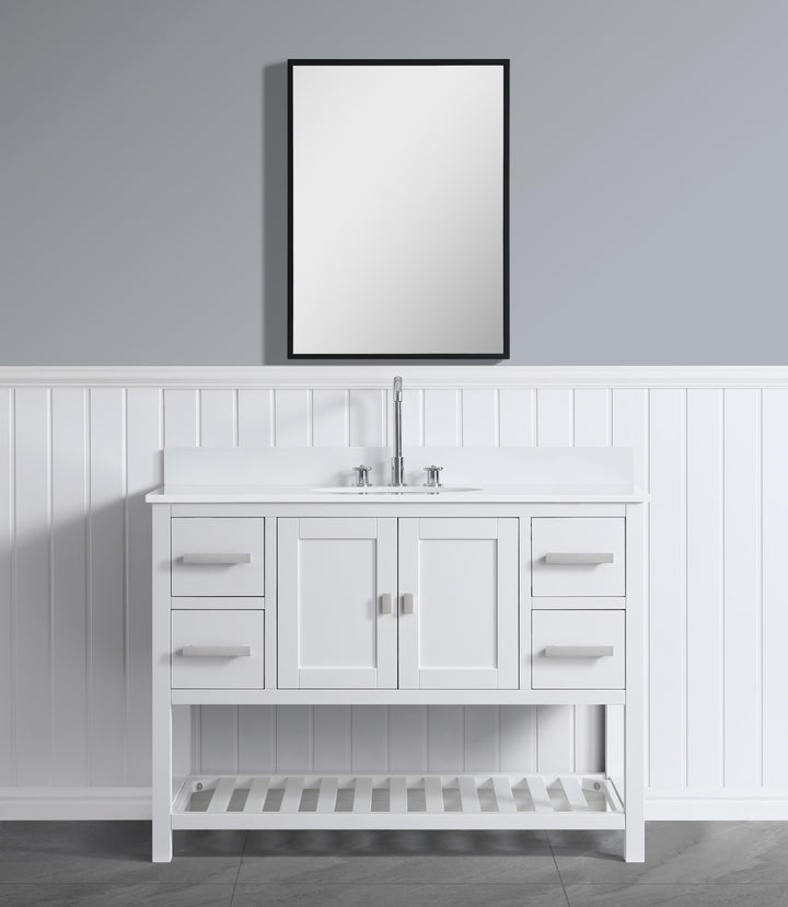 Monaco 48" Single Sink Bathroom Vanity Base Cabinet without Top