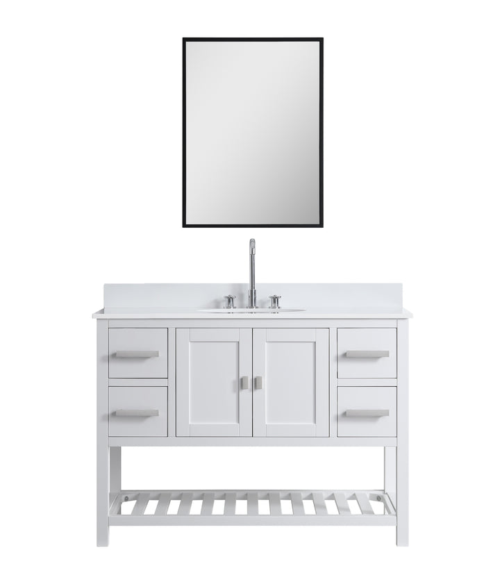 Monaco 48" Single Sink Bathroom Vanity Base Cabinet without Top