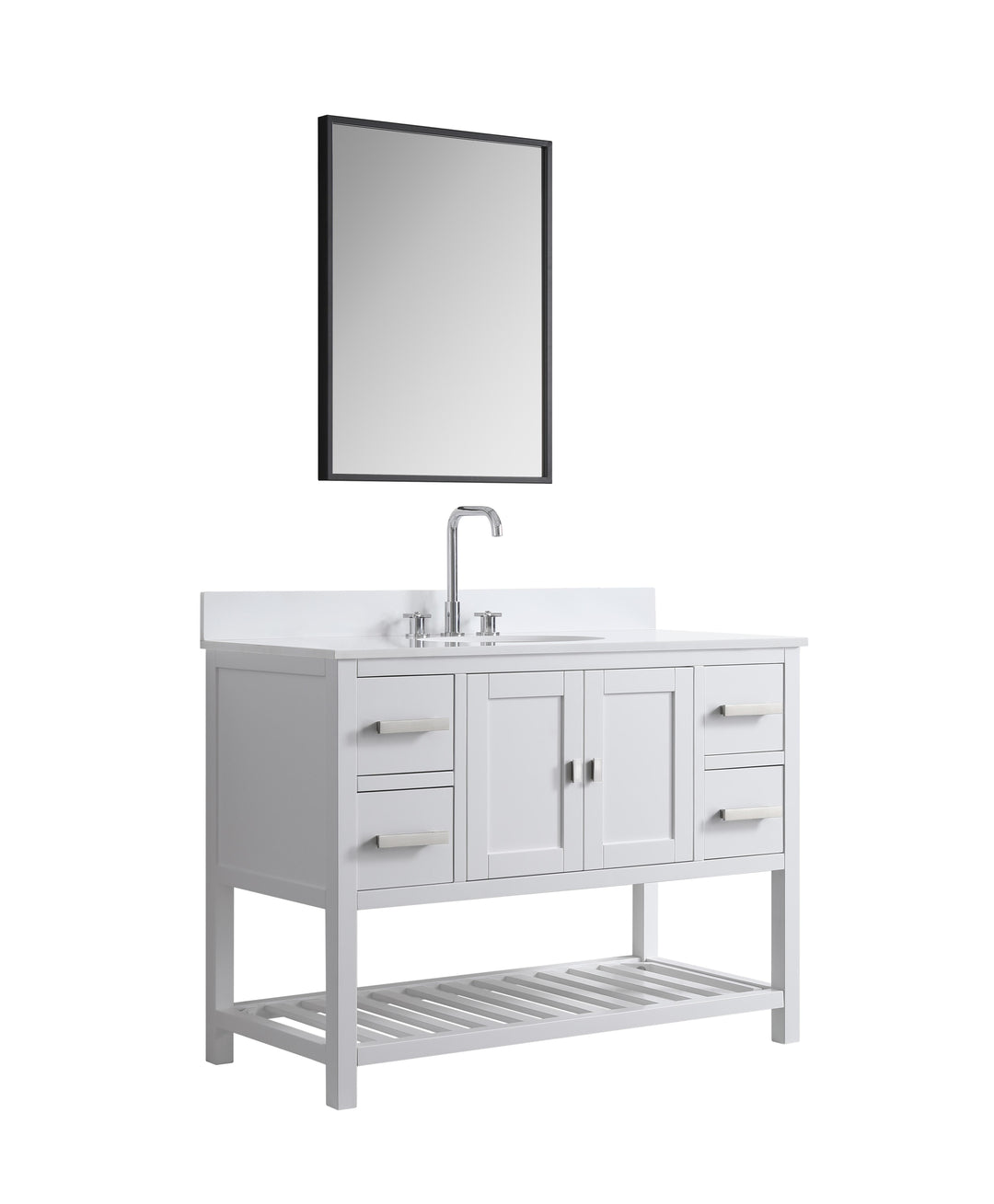 Monaco 48" Single Sink Bathroom Vanity Base Cabinet without Top