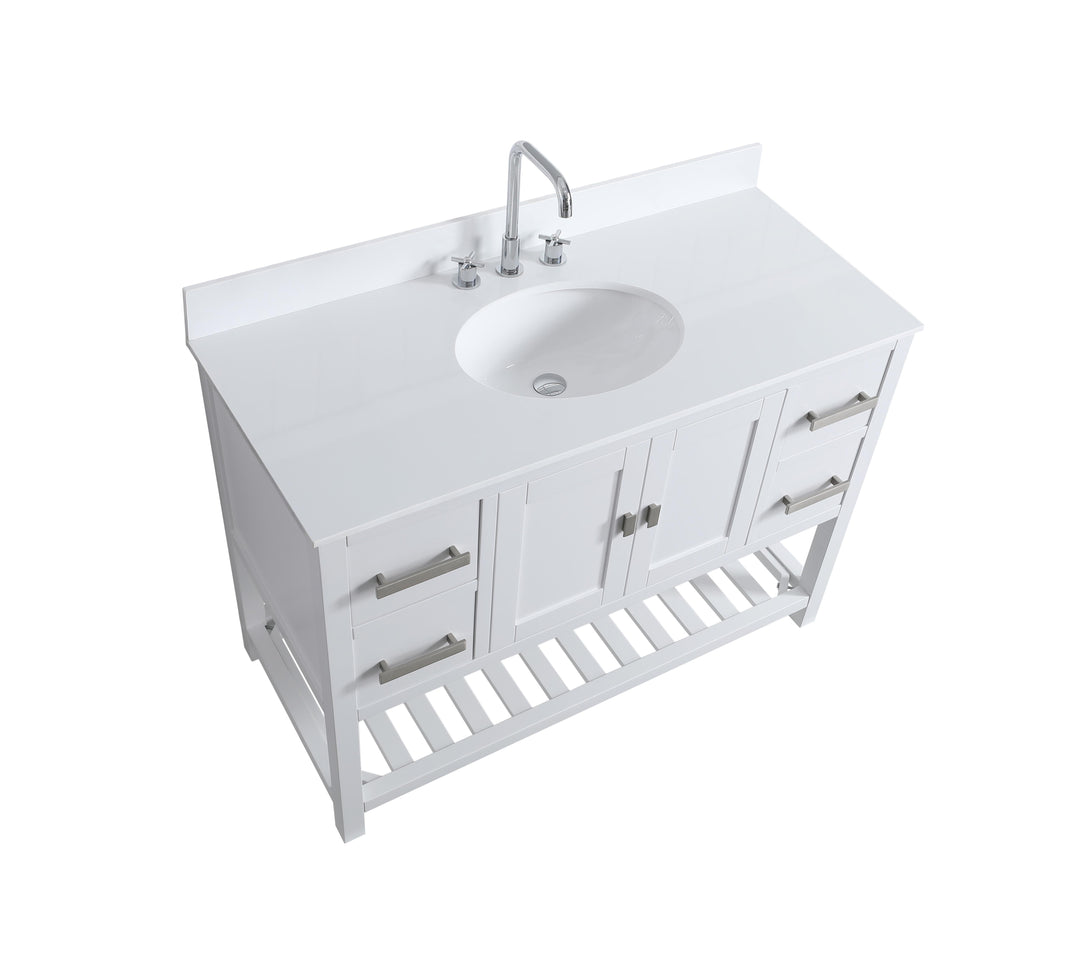 Monaco 48" Single Sink Bathroom Vanity Base Cabinet without Top