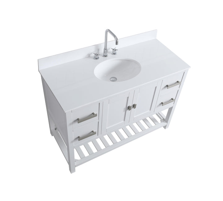 Monaco 48" Single Sink Bathroom Vanity Base Cabinet without Top