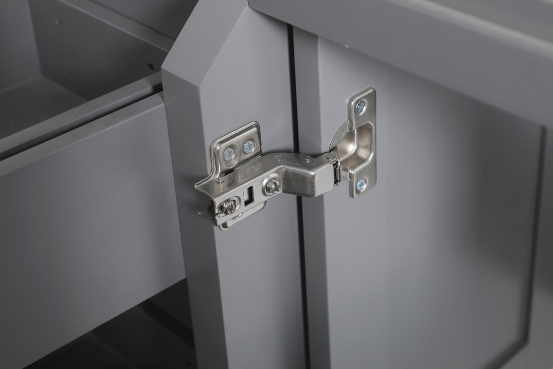 Monaco 60" Double Sink Bathroom Vanity Base Cabinet without Top