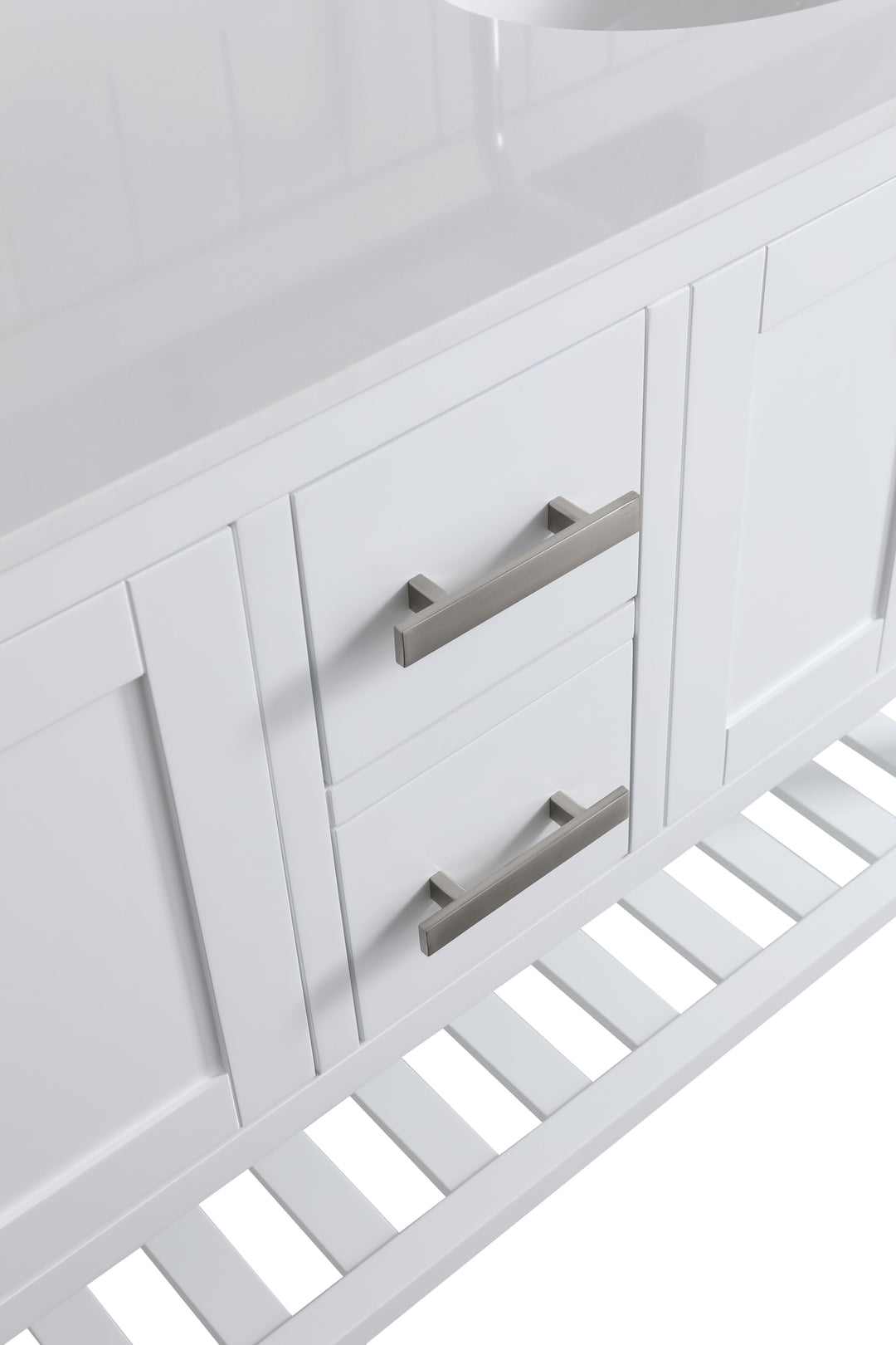 Monaco 60" Double Sink Bathroom Vanity Base Cabinet without Top
