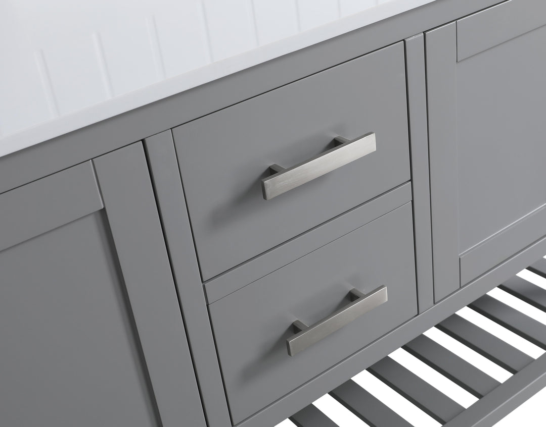 Monaco 72" Double Sink Bathroom Vanity Base Cabinet without Top