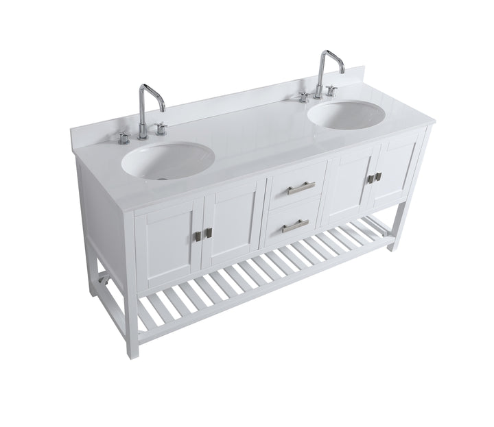 Monaco 72" Double Sink Bathroom Vanity Base Cabinet without Top