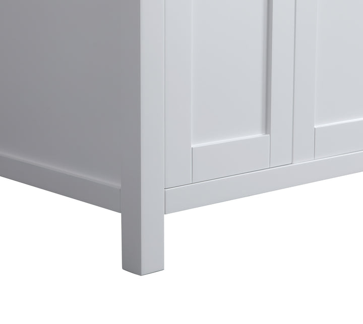 London 60.5" Double Sink Vanity Cabinet Only in White