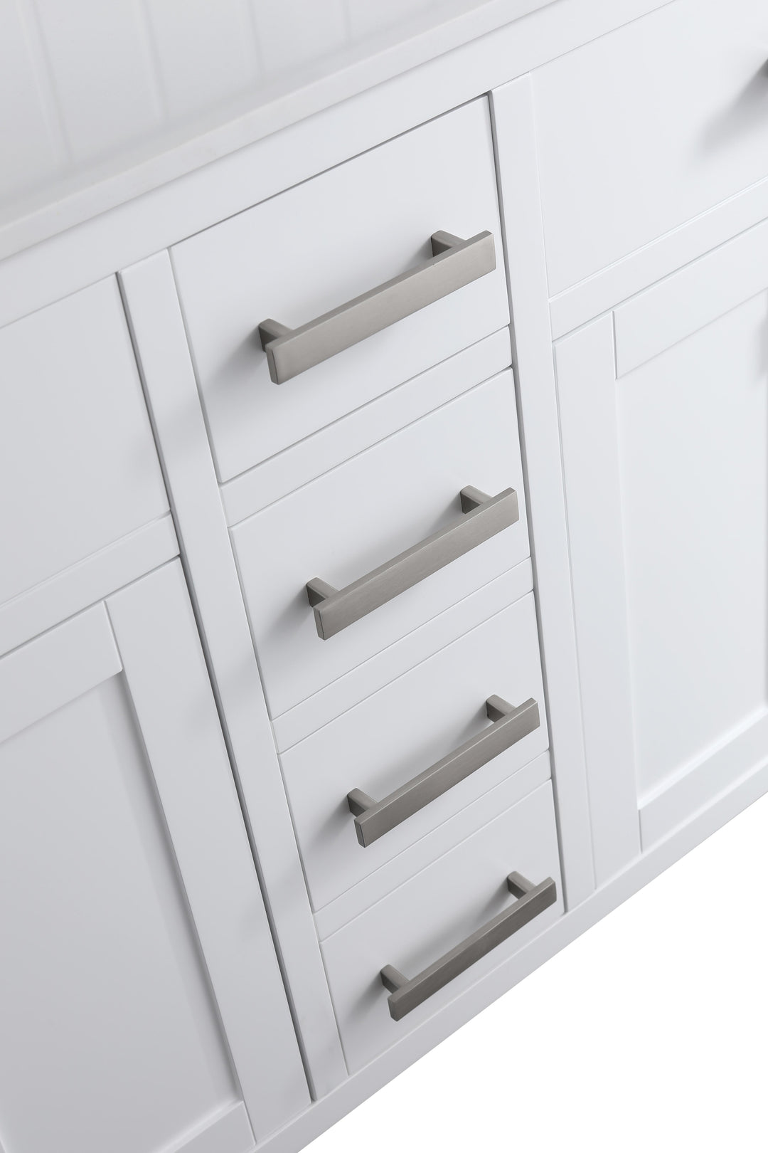 London 60.5" Double Sink Vanity Cabinet Only in White