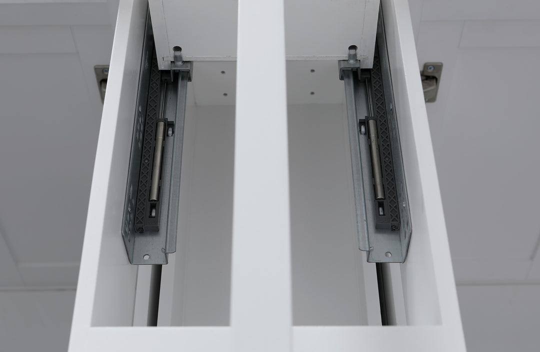 London 60.5" Double Sink Vanity Cabinet Only in White