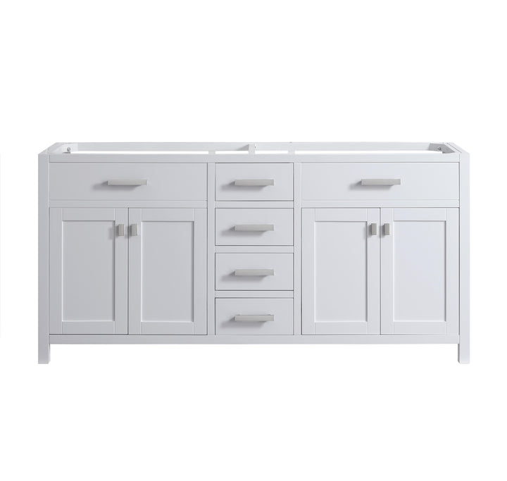 London 71.5" Double Sink Vanity Cabinet Only in White