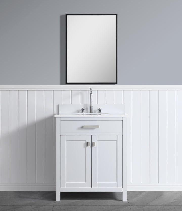 London 29.5" Single Sink Vanity Cabinet Only in White