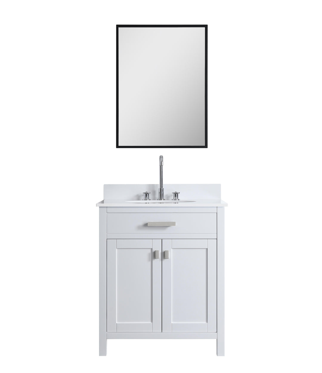 London 29.5" Single Sink Vanity Cabinet Only in White