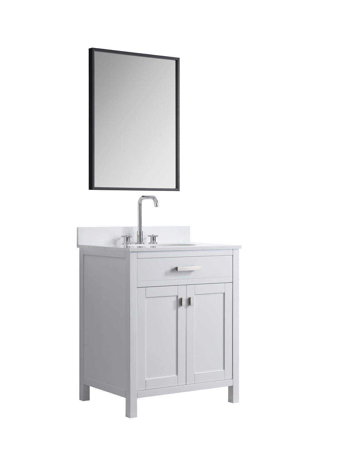 London 29.5" Single Sink Vanity Cabinet Only in White