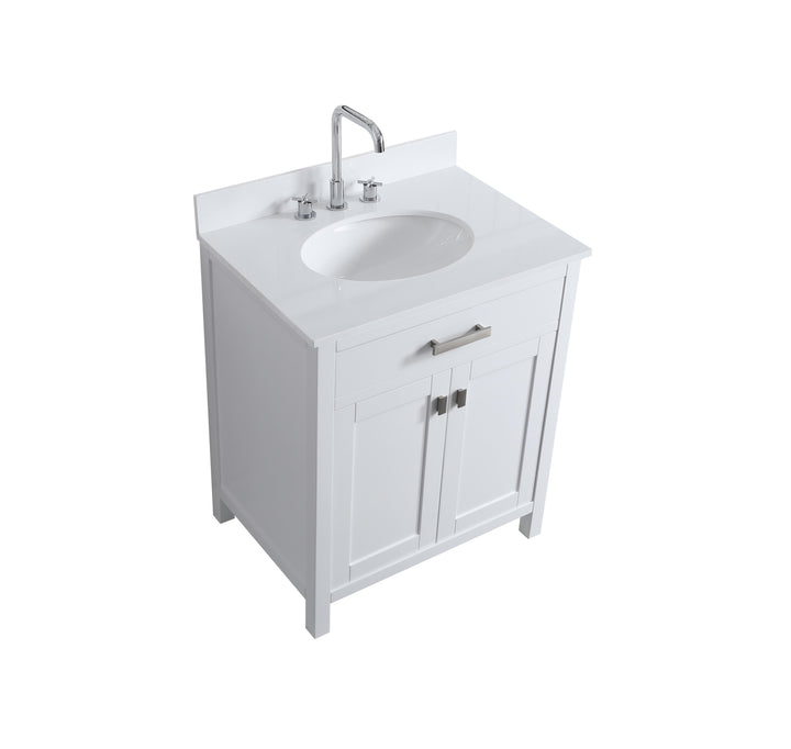London 29.5" Single Sink Vanity Cabinet Only in White
