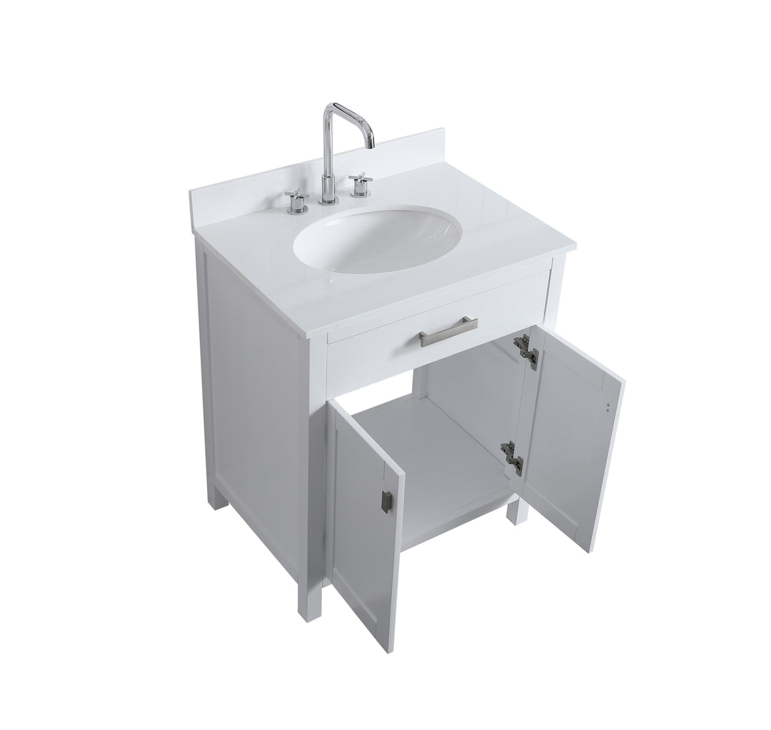 London 29.5" Single Sink Vanity Cabinet Only in White
