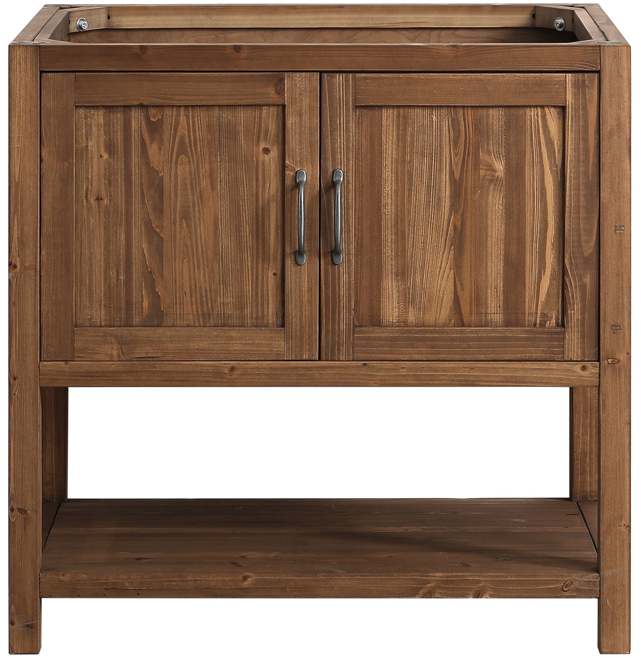 Austin 36" Vanity Base Built With Reclaimed Wood in Walnut Finish